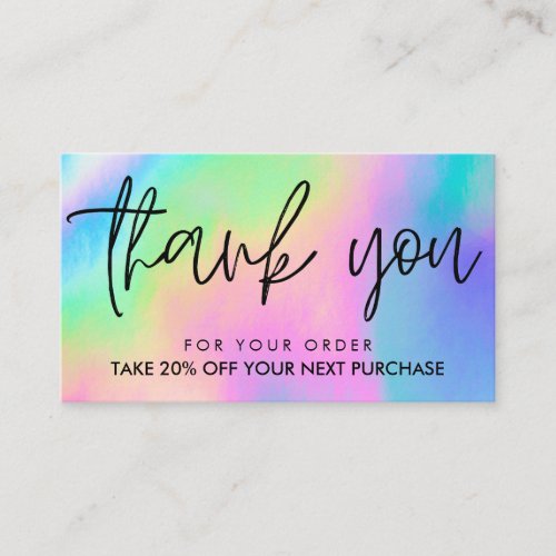 Rainbow Colors Beauty Salon Discount Card