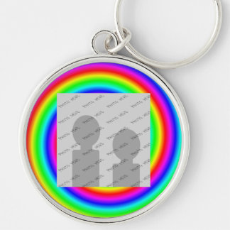 Rainbow Colors. Bright and Colorful. Custom Photo. Keychain
