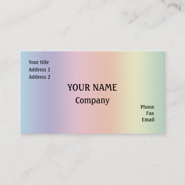 Rainbow colors business card (Front)