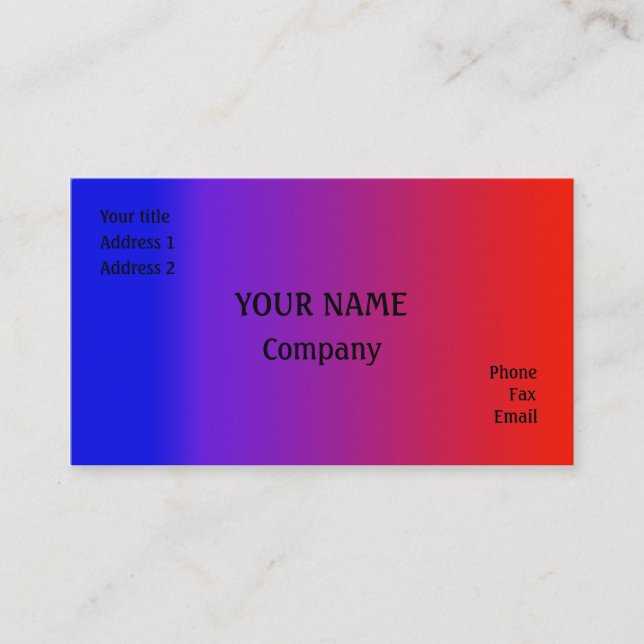 Rainbow colors business card (Front)