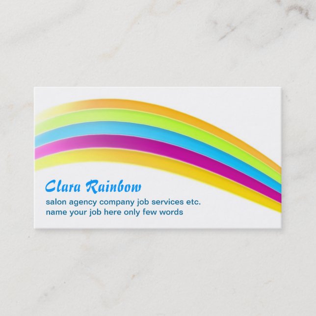rainbow colors business card (Front)