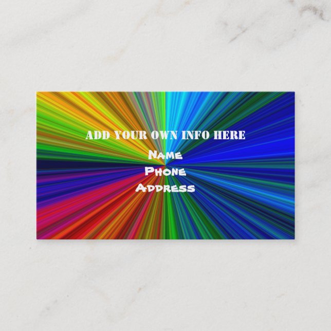 Rainbow colors business card (Front)
