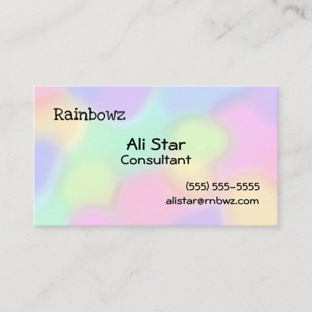 Rainbow Colors Business Cards (Front)
