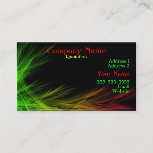 Customizable Rainbow colors business cards