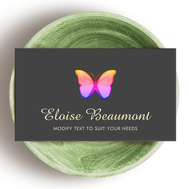 Rainbow Colors Butterfly Nature Business Card (Creator Uploaded)