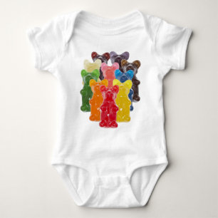 rainbow colors candy lover gummy bear baby bodysuit