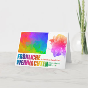 Rainbow colors Christmas Card