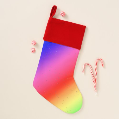 Rainbow Colors Christmas Stocking