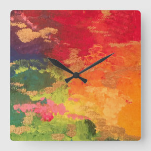 Rainbow colors clock