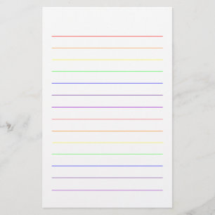 Rainbow Colors Colorful Pretty Cute Plain Colorful Stationery