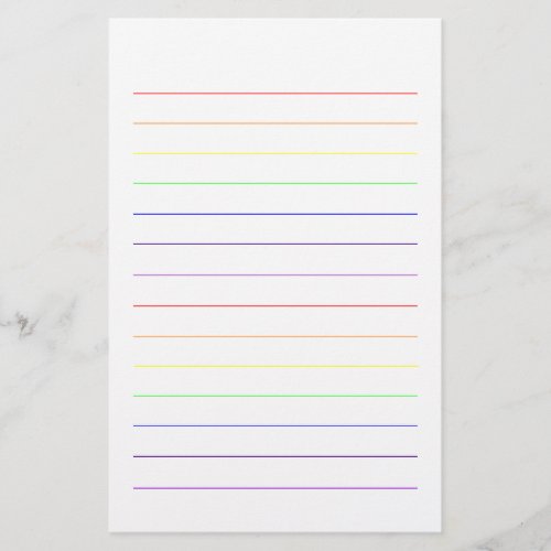 Rainbow Colors Colorful Pretty Cute Plain Colorful Stationery