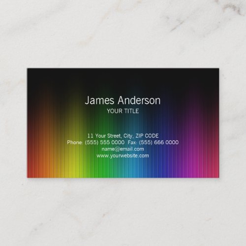 Rainbow Colors business card