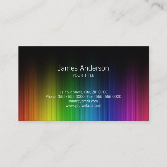 Rainbow Colors Creative business card (Front)