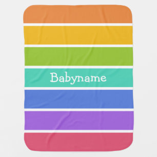 Rainbow Colors custom baby blanket