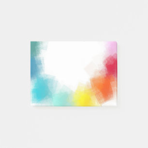 Rainbow Colors Custom Blank Modern Abstract Art Post-it Notes