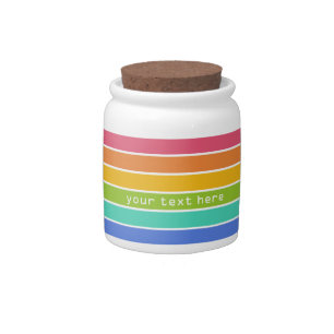 Rainbow Colors custom candy jar