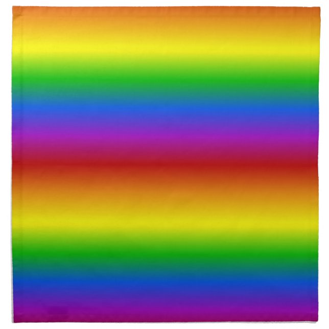 Rainbow Colors custom cloth napkins (Front)