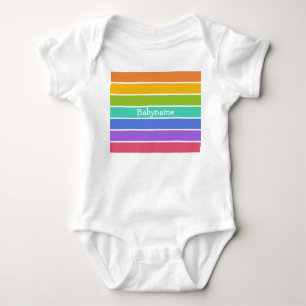 Rainbow Colors custom clothing Baby Bodysuit