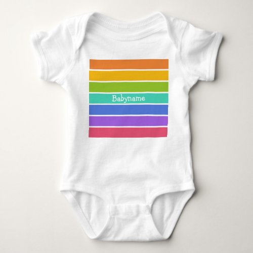 Rainbow Colors custom clothing Baby Bodysuit