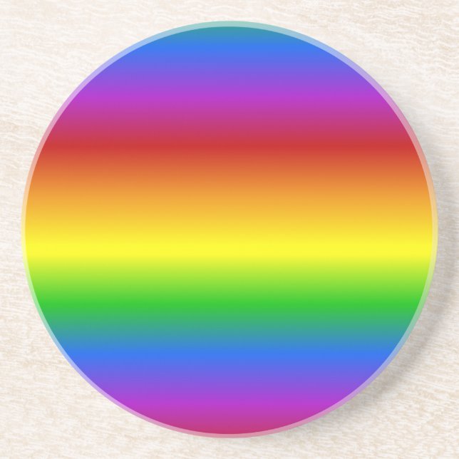 Rainbow Colors custom coaster (Front)