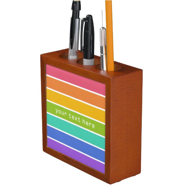 Rainbow Colors custom desk organizer (In Situ)