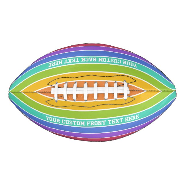 Rainbow Colors custom football (Front)