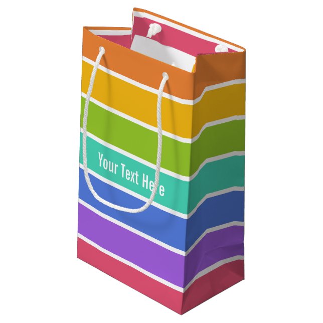 Rainbow Colors custom gift bags (Back Angled)
