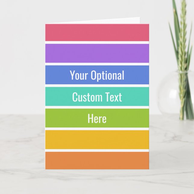 Rainbow Colors custom greeting card (Front)