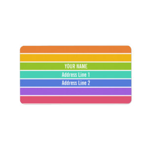 Rainbow Colors custom labels