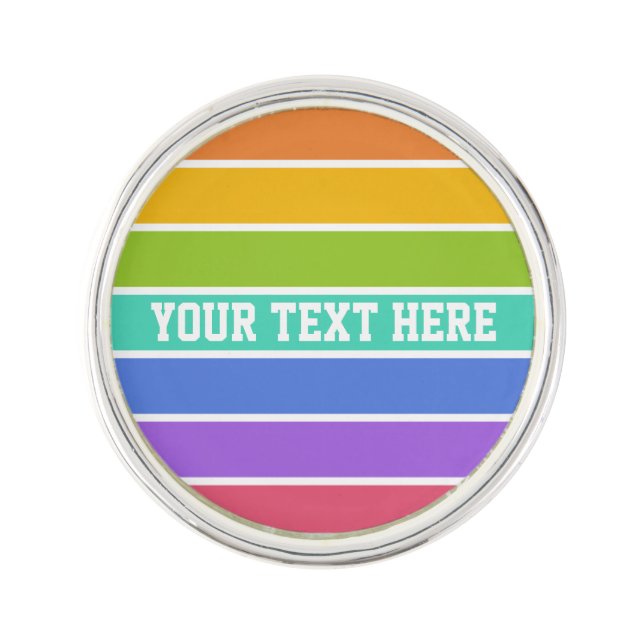 Rainbow Colors custom lapel pin (Front)