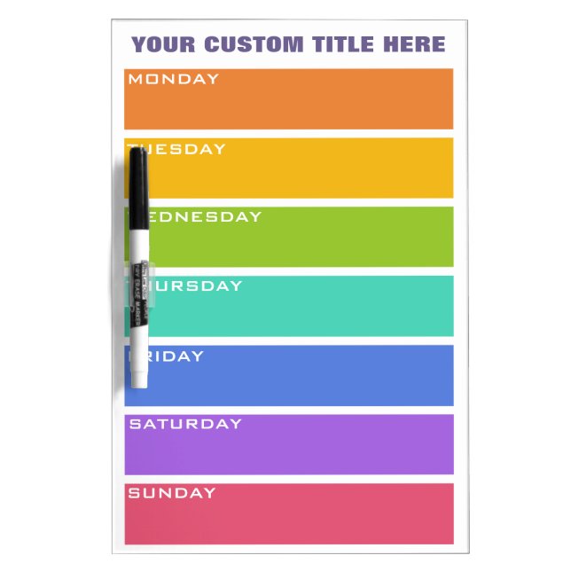 Rainbow Colors custom message board (Front)