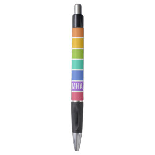 Rainbow Colors custom monogram pens