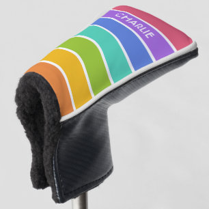 Rainbow Colors custom monogram putter cover