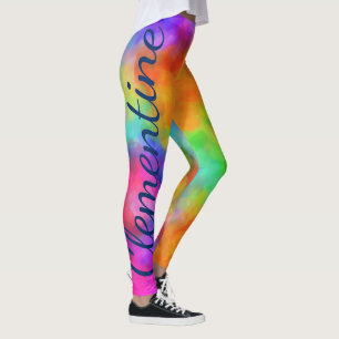 Rainbow Colors Custom Name Leggings