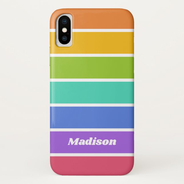 Rainbow Colors custom name phone cases (Back)