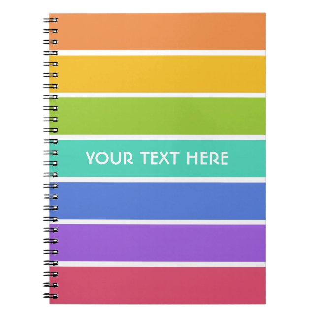 Rainbow Colors custom notebook (Front)