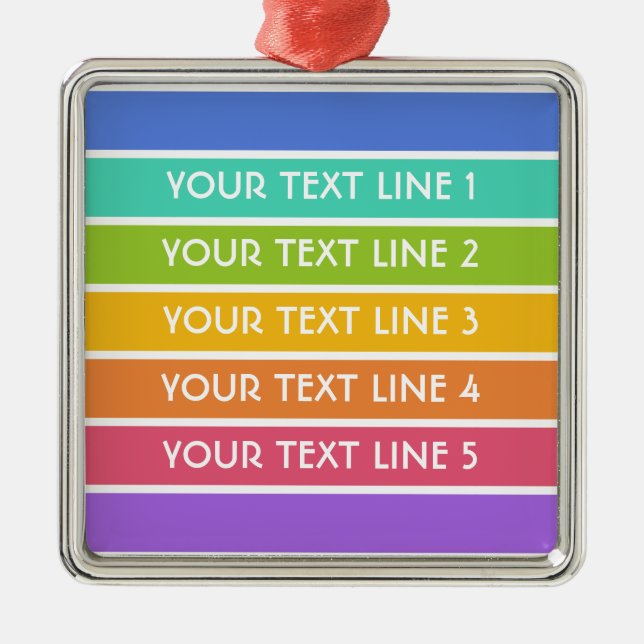 Rainbow Colors custom ornament (Front)