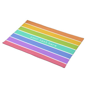 Rainbow Colors custom placemats