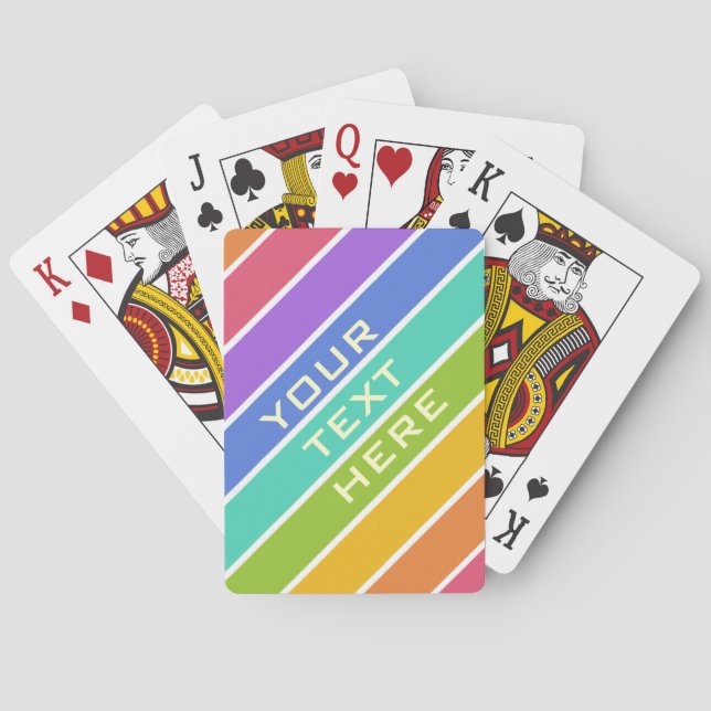 Rainbow Colors custom playing cards (Back)