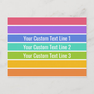 Rainbow Colors custom postcard