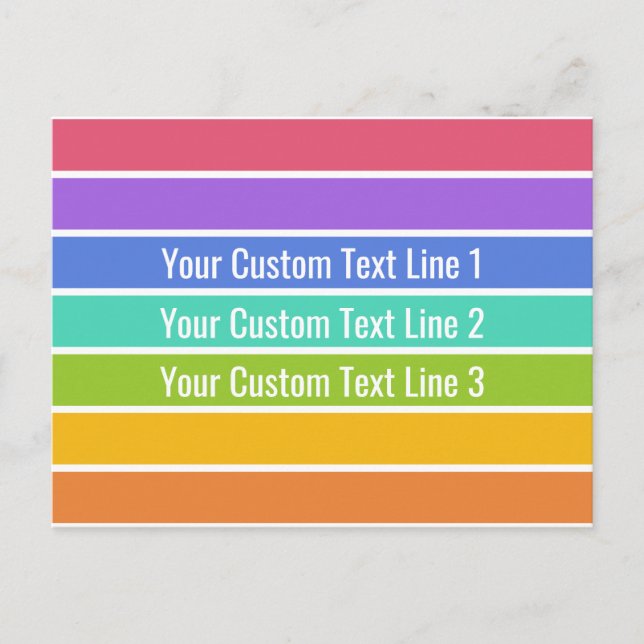 Rainbow Colors custom postcard (Front)