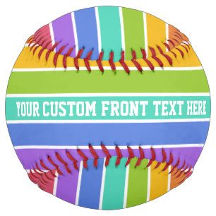 Rainbow Colors custom softball