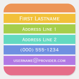 Rainbow Colors custom stickers