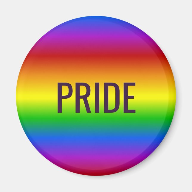 Rainbow Colors custom text magnet (Front)