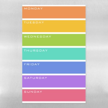 Rainbow Colors Custom Text Magnetic Dry Erase Sheet by PizzaRiia at Zazzle