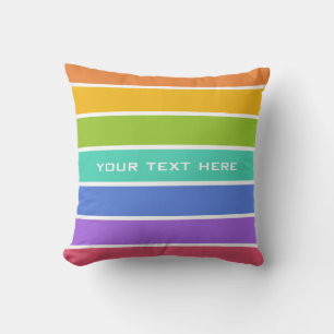 Rainbow Colors custom throw pillows