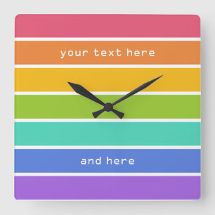 Rainbow Colors custom wall clocks