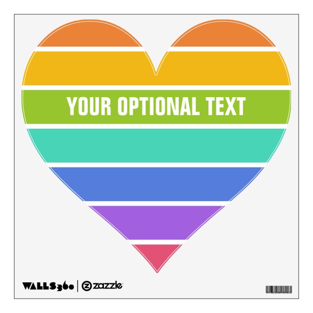 Rainbow Colors custom wall decals (Front)