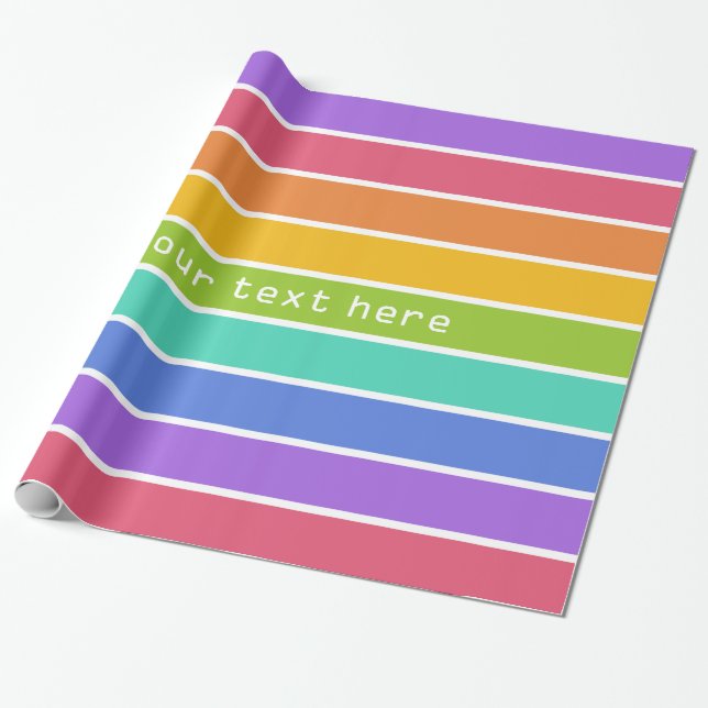 Rainbow Colors custom wrapping paper (Unrolled)