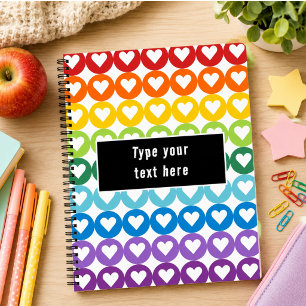 Rainbow Colors Cute Back to School Notebook